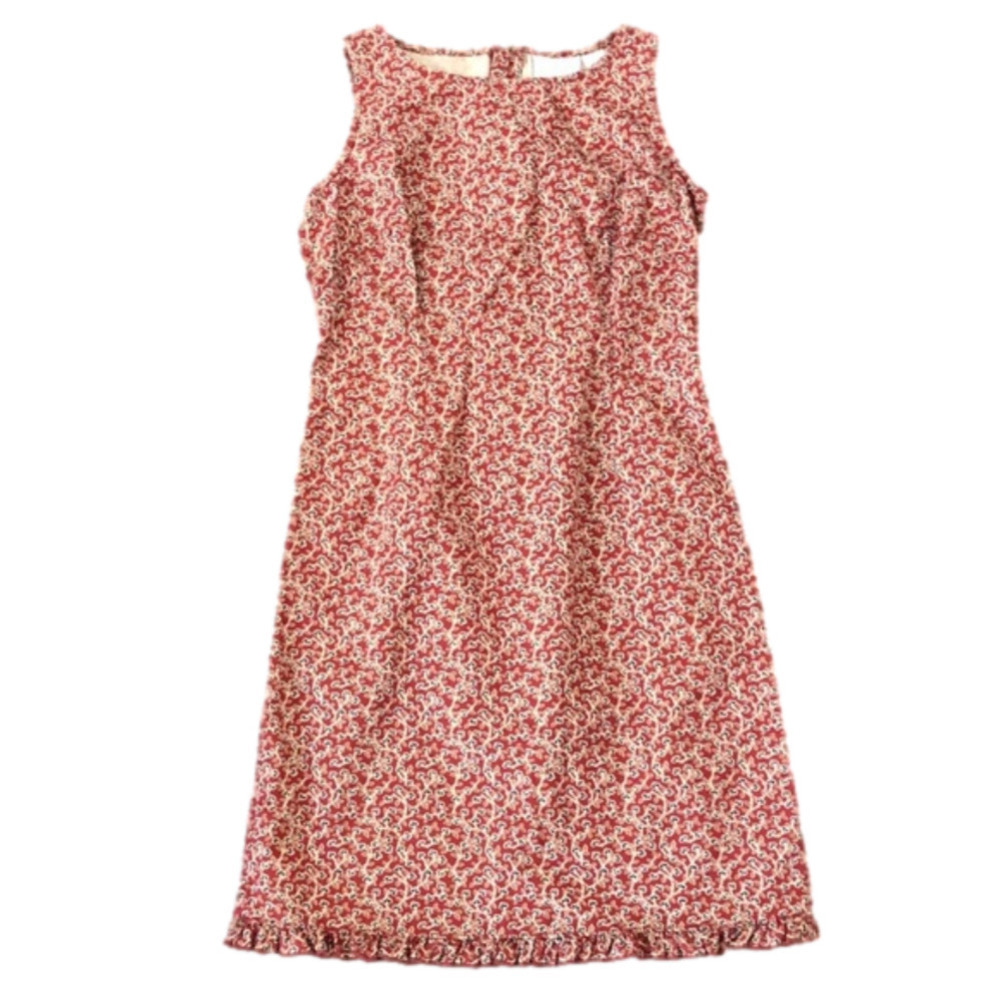Liz Claiborne Micro Floral Sleeveless Autumnal Cottagecore Fall Midi Dress